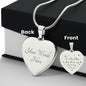 Best Anniversary Gift for Wife, Engraved Heart Necklace Gift For Wife