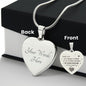 Engraved Heart Necklace, Excellent Gift For Nurse Wife. Amazing Gift for Nurse Wife