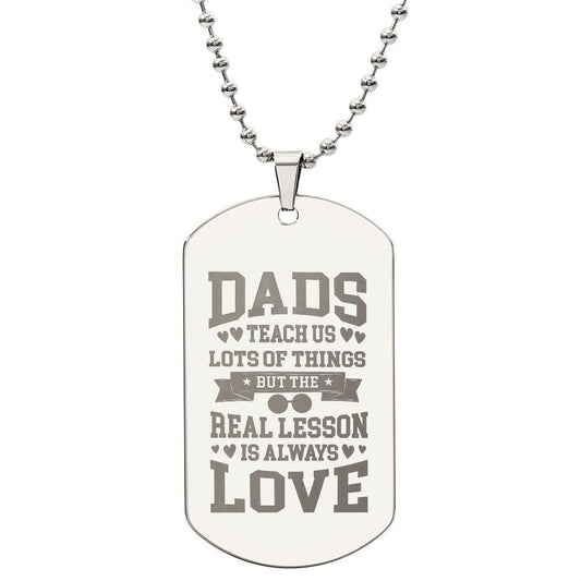 Engraved Dog Tag Necklace, Amazing Gift for Dad, Father's Day Gift