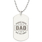 Excellent Gift For Soccer Dad, Engraved Dog Tag Necklace For Soccer Dad