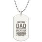 Engraved Dog Tag Necklace, Amazing Dog Tag Necklace for Dad