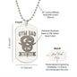 Gym Dad Is the Best Dad, Engraved Dog Tag Necklace, Super Gift For Dad