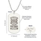 Happy Father's Day Gift, Best Gift For Dad, Engraved Dog Tag Necklace For Dad