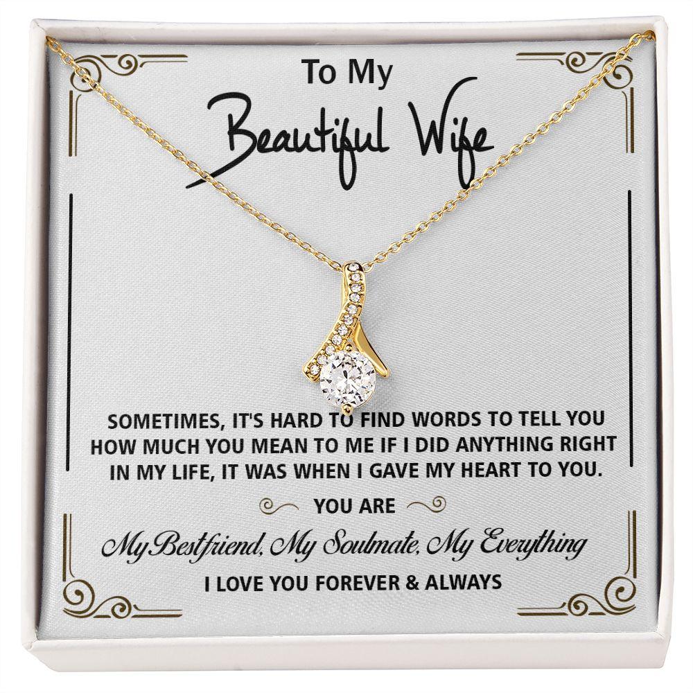 Unique Gift for Beautiful Wife, Alluring Beauty necklace - Shine-Smart