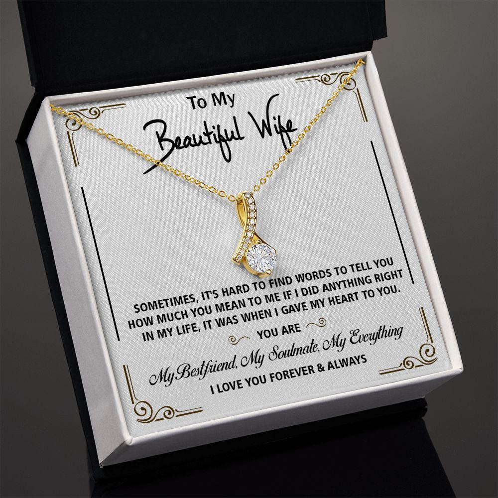 Unique Gift for Beautiful Wife, Alluring Beauty necklace - Shine-Smart