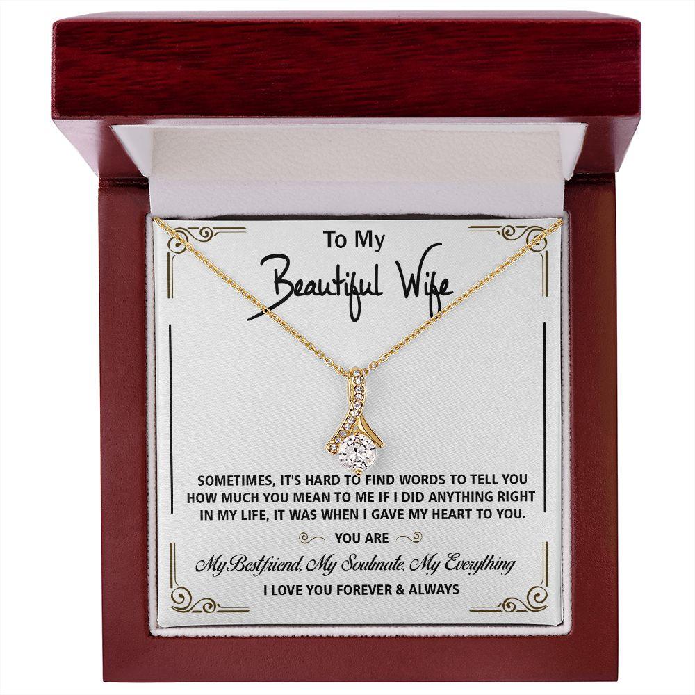 Unique Gift for Beautiful Wife, Alluring Beauty necklace - Shine-Smart