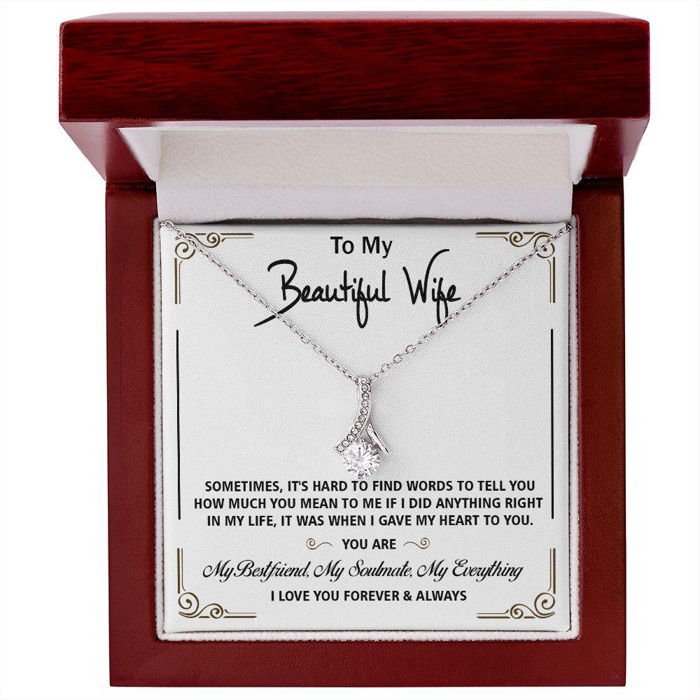 Unique Gift for Beautiful Wife, Alluring Beauty necklace - Shine-Smart