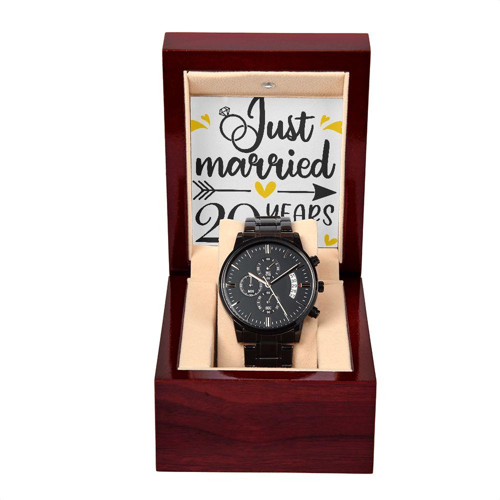 Black Chronograph Watch, Water-resistance rating 3ATM watch - Shine-Smart