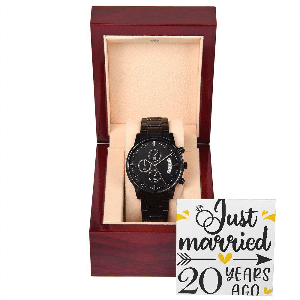 Black Chronograph Watch, Water-resistance rating 3ATM watch - Shine-Smart