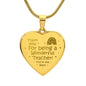 Engraved Heart Necklace Gift for Teacher, Smart Gift for Teacher