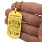 Unique Dog Tag Necklace for Dad, Engraved Dog Tag Necklace For Dad