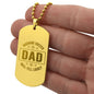 Excellent Gift For Soccer Dad, Engraved Dog Tag Necklace For Soccer Dad