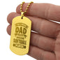 Happy Father's Day Gift, Best Gift For Dad, Engraved Dog Tag Necklace For Dad