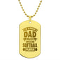 Happy Father's Day Gift, Best Gift For Dad, Engraved Dog Tag Necklace For Dad