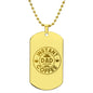 Instant Dad Just Add Coffee, Best Gift for Dad, Engraved Dog Tag Necklace