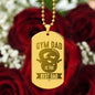 Gym Dad Is the Best Dad, Engraved Dog Tag Necklace, Super Gift For Dad