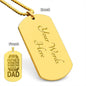 Any Man Can Be A Father, Unique Dog Tags Gift, Father's Day Gift