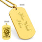 Gym Dad Is the Best Dad, Engraved Dog Tag Necklace, Super Gift For Dad