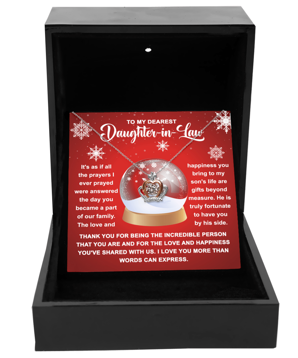 Daughter-In-Law-Incredible Person- Crown Pendant Necklace