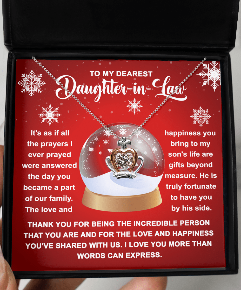 Daughter-In-Law-Incredible Person- Crown Pendant Necklace