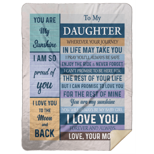 Amazing Gift for Daughter, MSHL Premium Sherpa Blanket Gift For Daughter