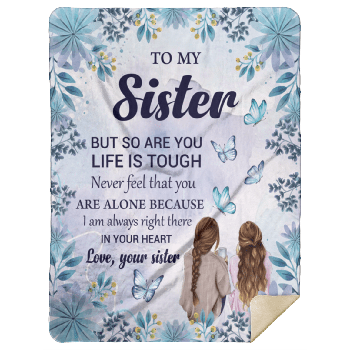 To My Sister Blanket, MSHL Premium Sherpa Blanket for Sister