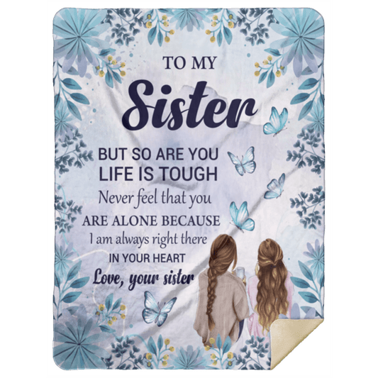 To My Sister Blanket, MSHL Premium Sherpa Blanket for Sister