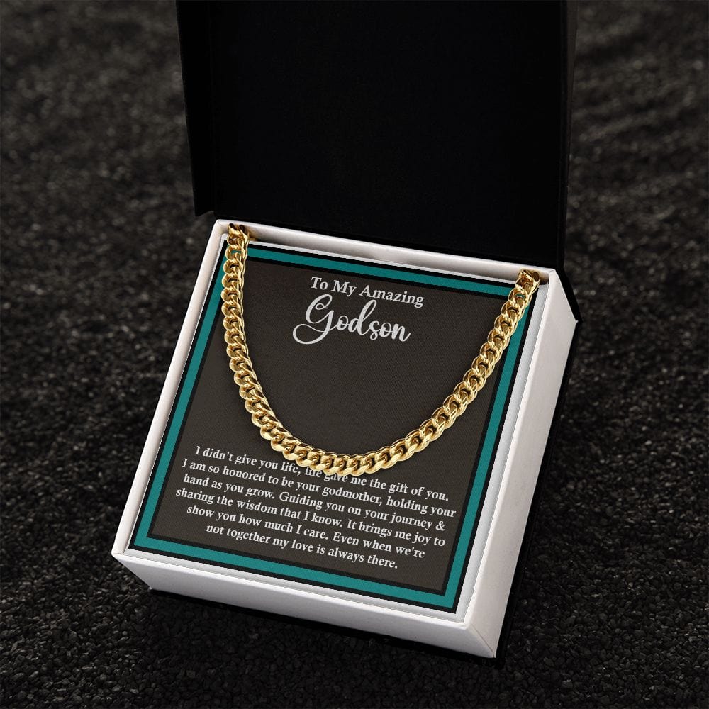 Super Unique Gift For Godson, Cuban Link Chain Gift For Godson