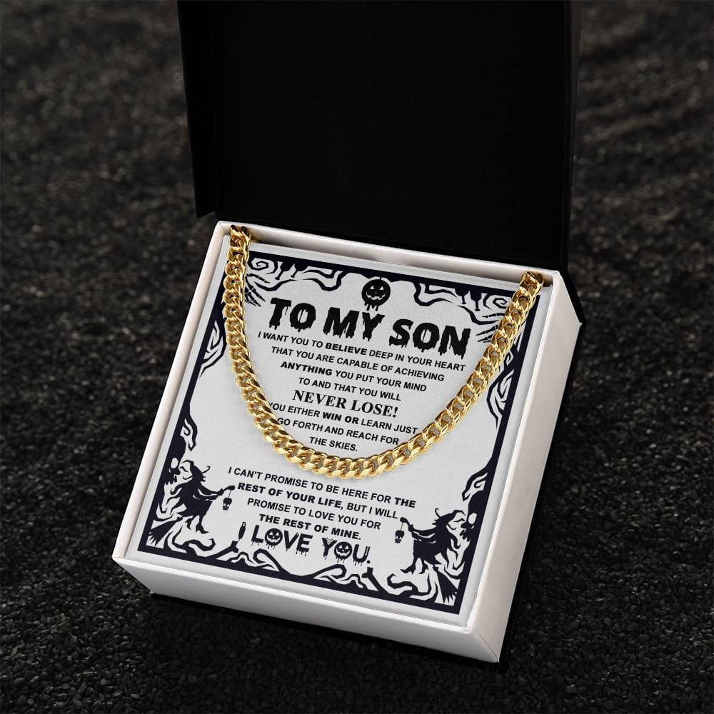 Son-Win or Learn - A Cuban Link Chain Is the Best  Gift For a Son