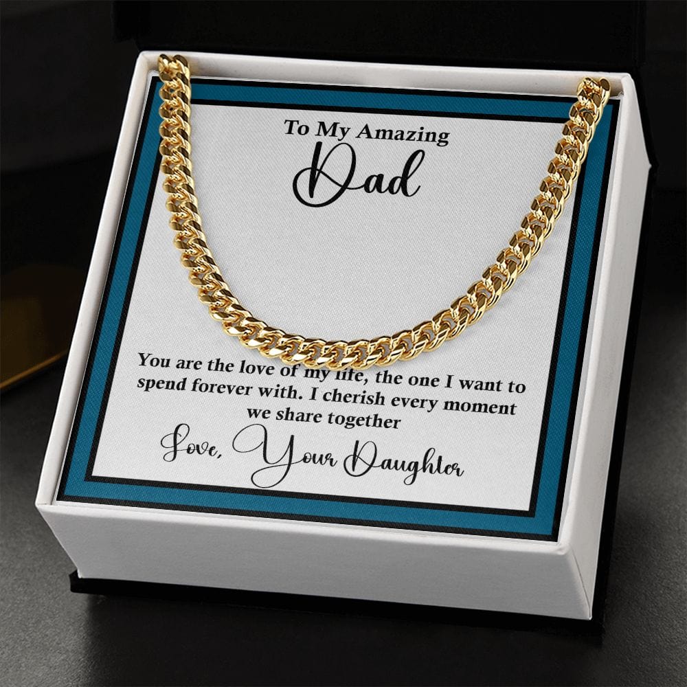 Cuban Link Chain Unique Gift For Dad, Excellent Gift For Dad