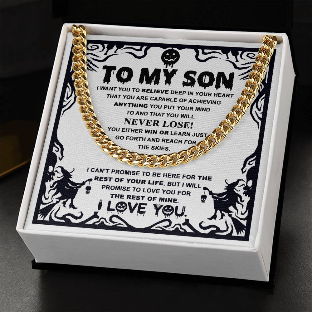 Son-Win or Learn - A Cuban Link Chain Is the Best  Gift For a Son