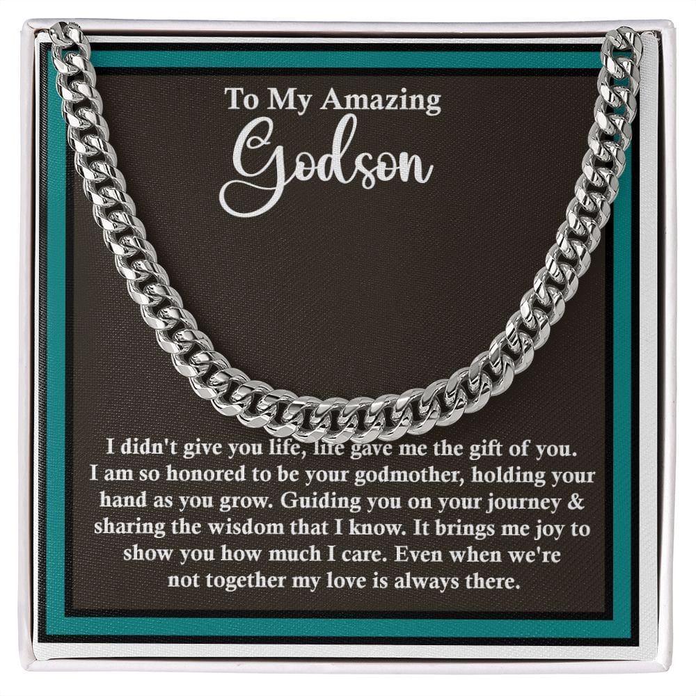 Super Unique Gift For Godson, Cuban Link Chain Gift For Godson