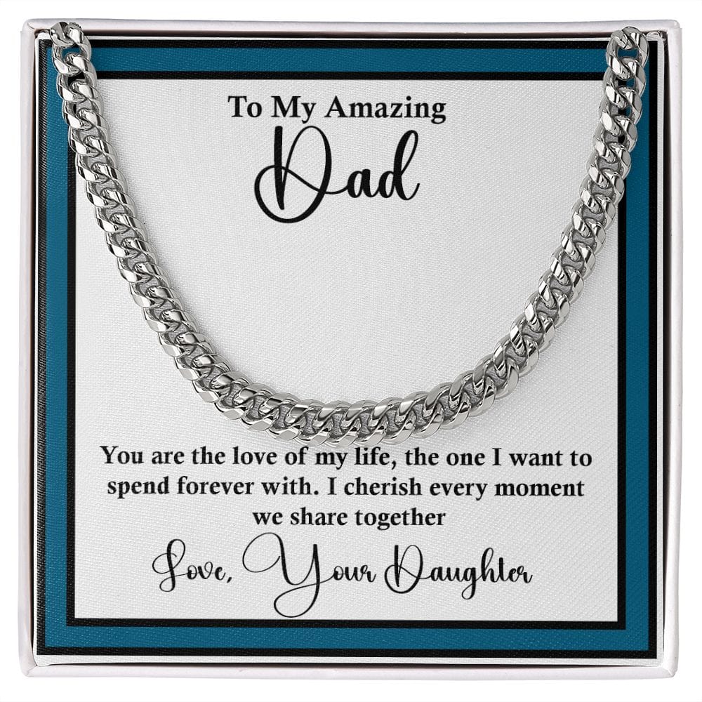 Cuban Link Chain Unique Gift For Dad, Excellent Gift For Dad