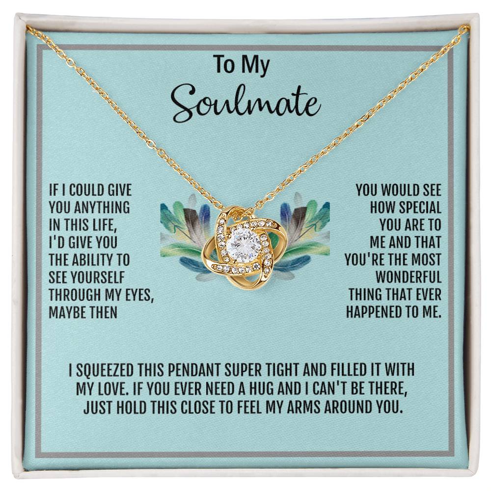 Best Gift for Soulmate, Amazing Soulmate Gift, Love Knot Necklace