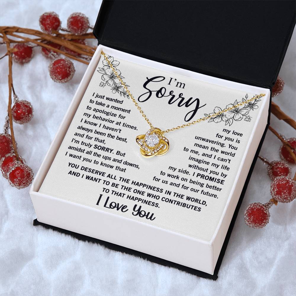 Sorry-Love knot Necklace