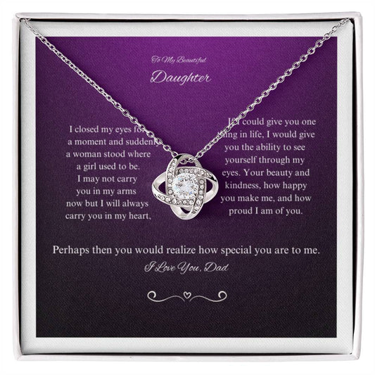 To My Beautiful Daughter Necklace- Gift For Daughter-To My Daughter-to my daughter necklace