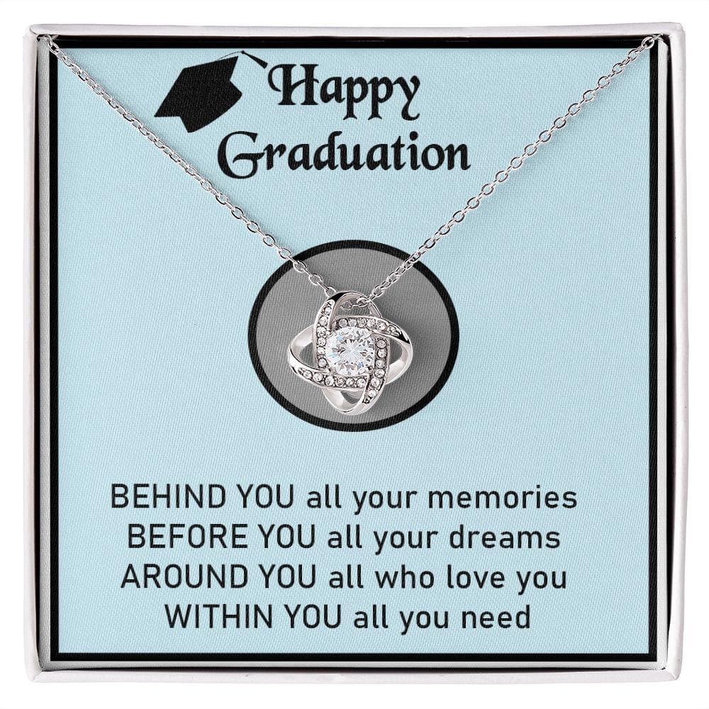 Happy Graduation, Best Graduation Gift, Beautiful Love Knot Necklace Gift