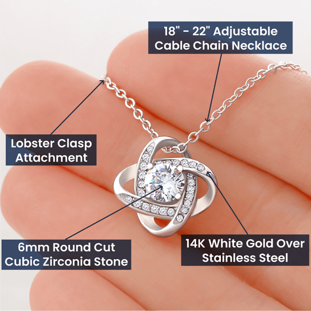 Soulmate- Love You More -Love Knot Necklace