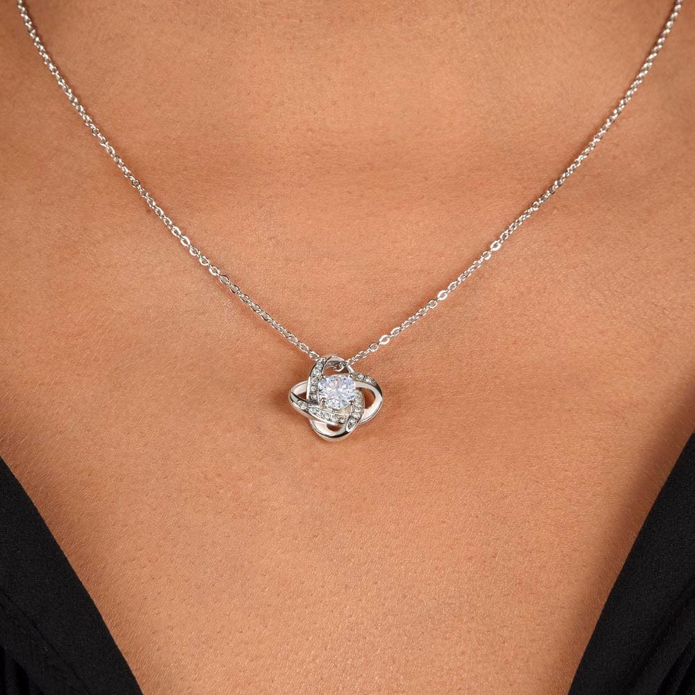 Daughter-Always be there- Love knot Necklace