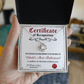 Bridesmaide certificate of recognition