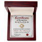 Bridesmaide certificate of recognition