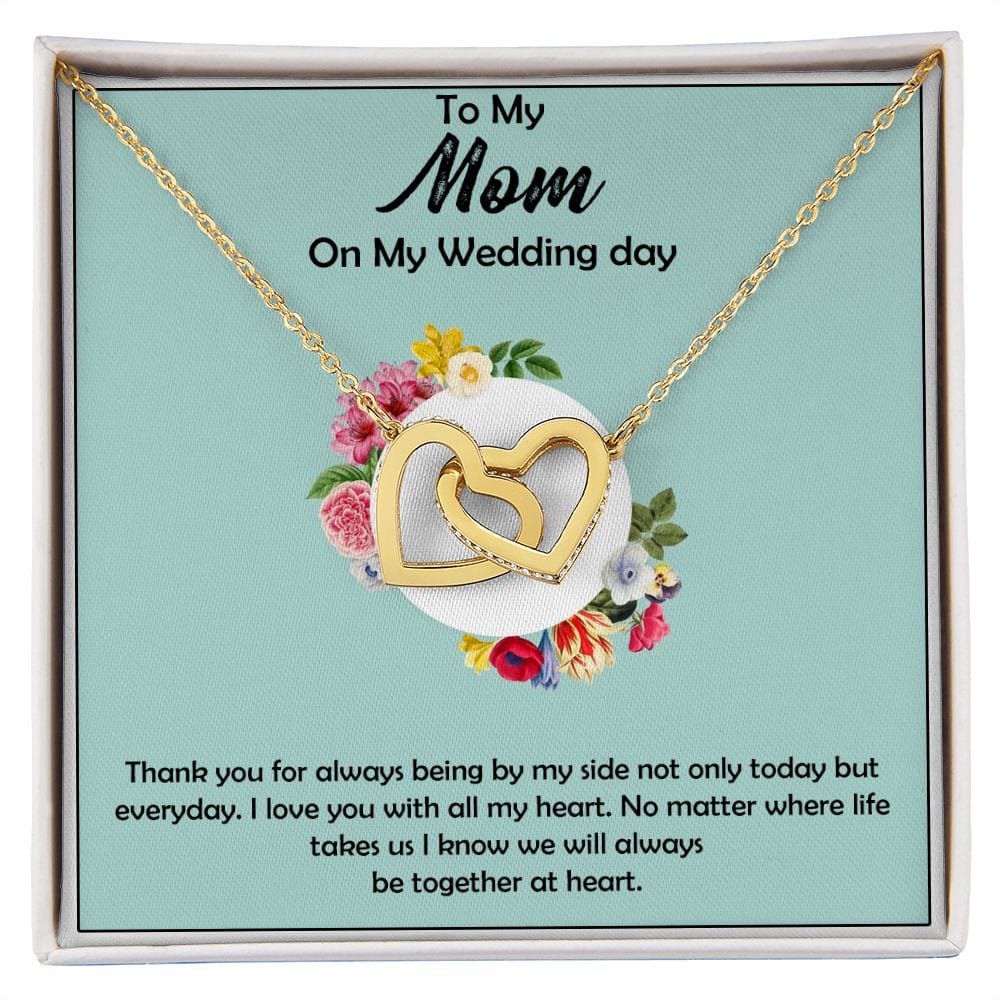 Wedding Gift For Mom, Interlocking Hearts necklace Best Anniversary Gift For Mom