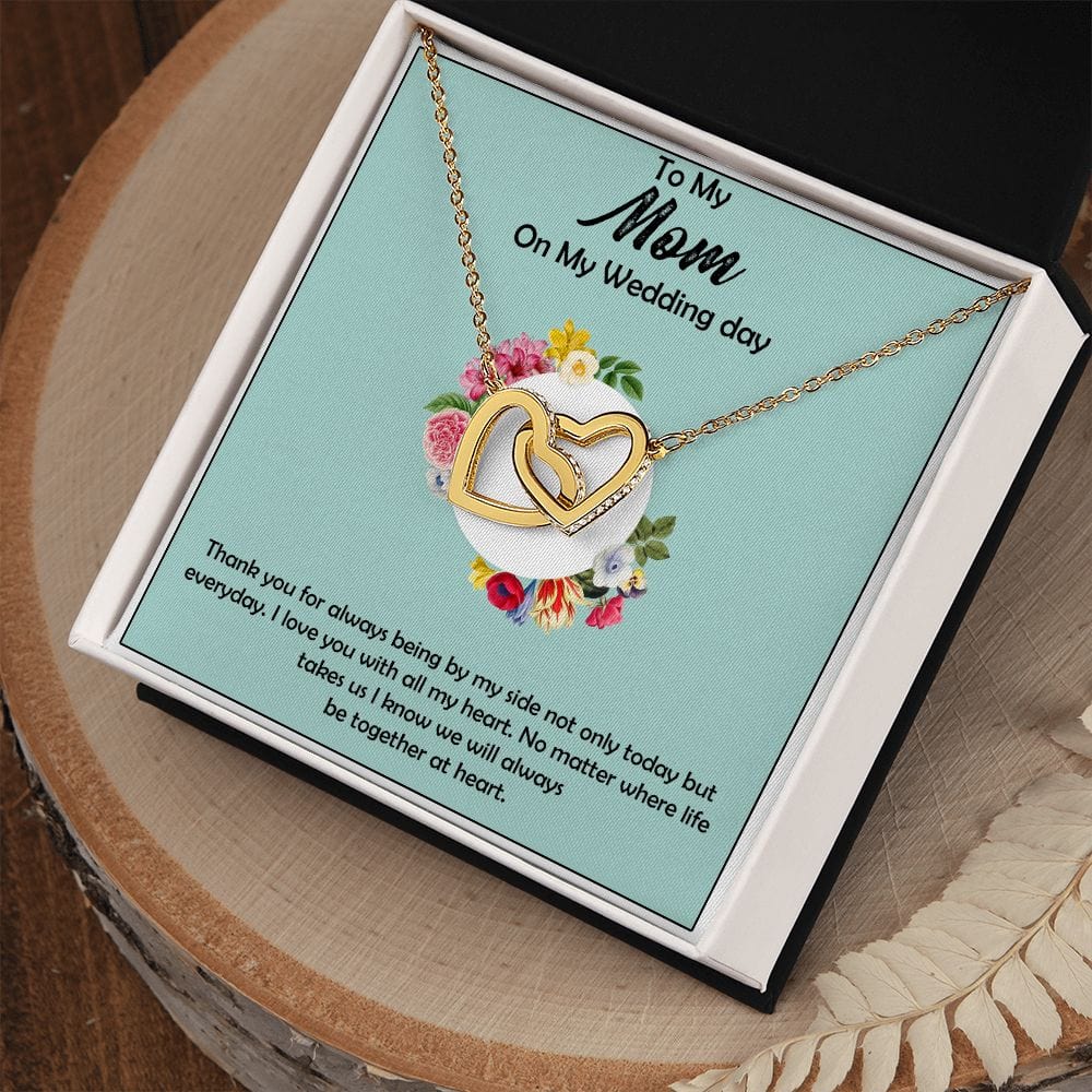 Wedding Gift For Mom, Interlocking Hearts necklace Best Anniversary Gift For Mom