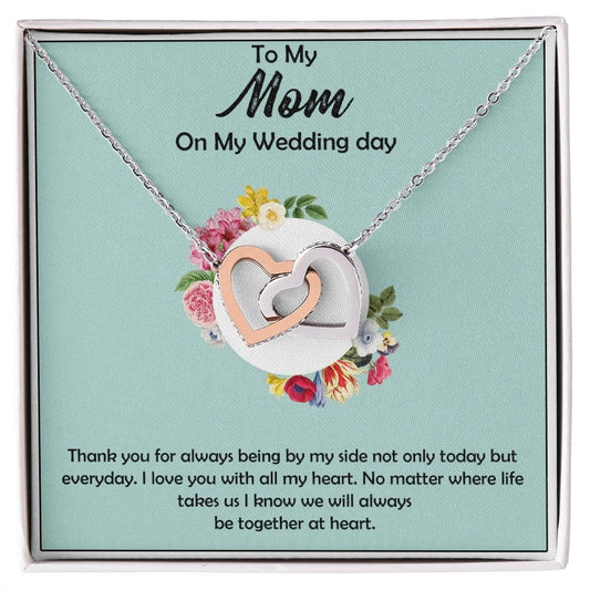 Wedding Gift For Mom, Interlocking Hearts necklace Best Anniversary Gift For Mom