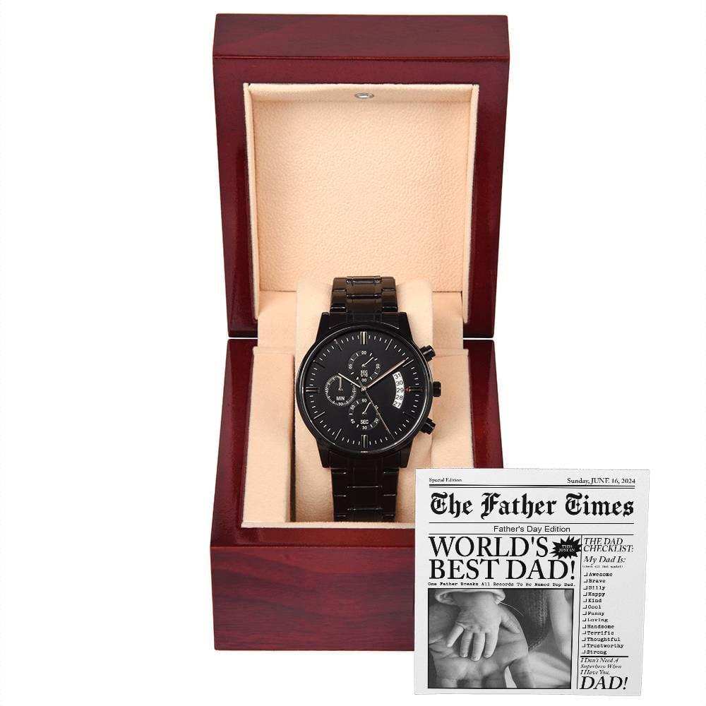 Dad-The Father Times-Metal Chronograph Watch