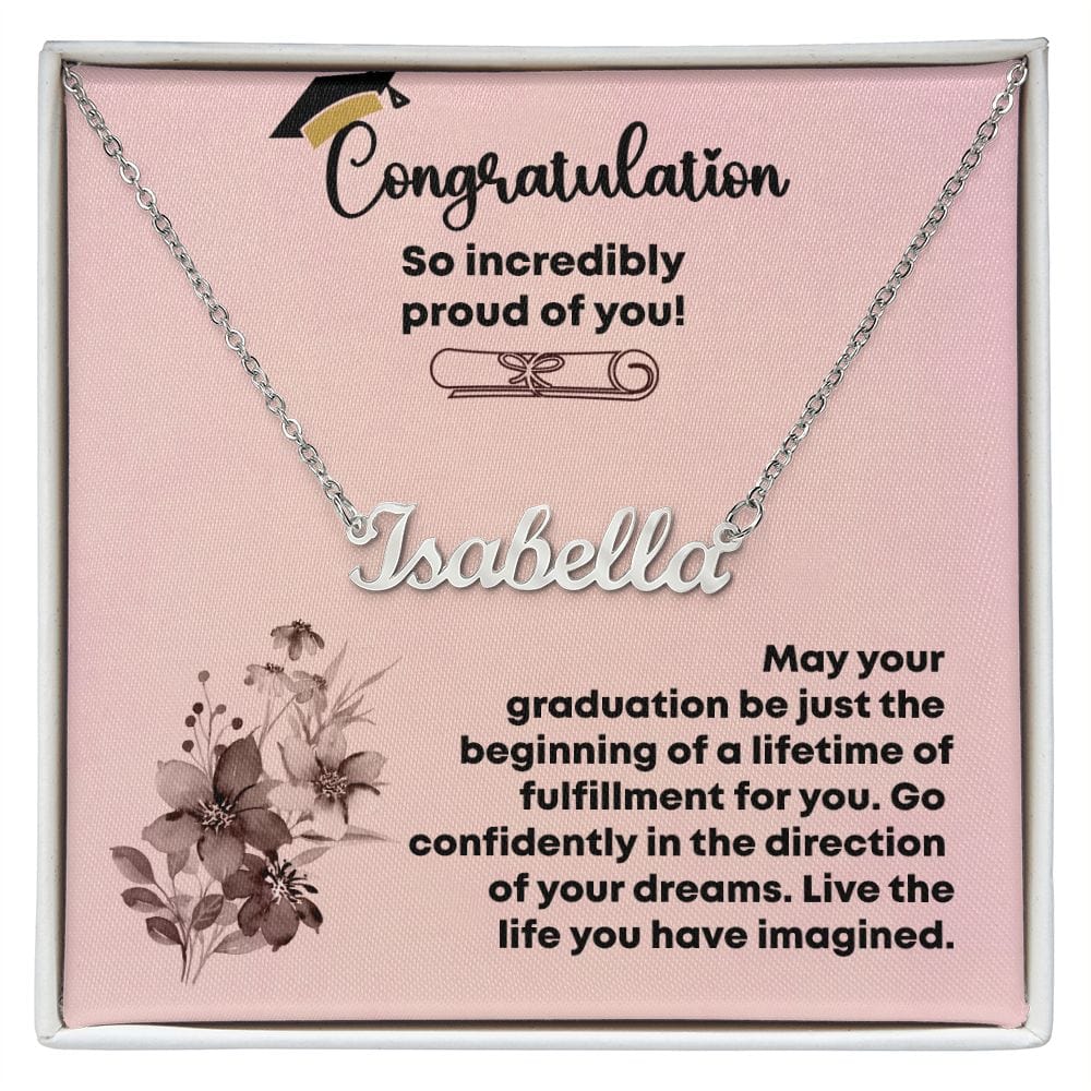 Personalized Name Necklace, Congratulation Gift, Best Gradutaion Gift