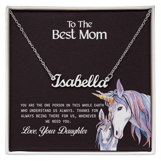 Personalized Name Necklace Gift For Mom, Anniversary Gift For Mom