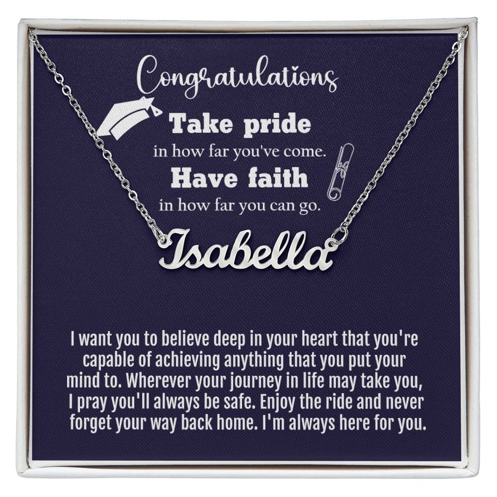 Personalized Name Necklace, Best Graduation Gift, Congratulations Gift