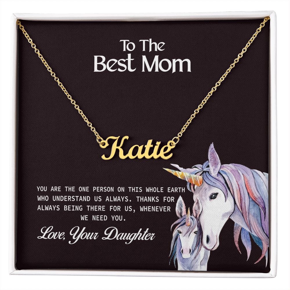 Personalized Name Necklace Gift For Mom, Anniversary Gift For Mom