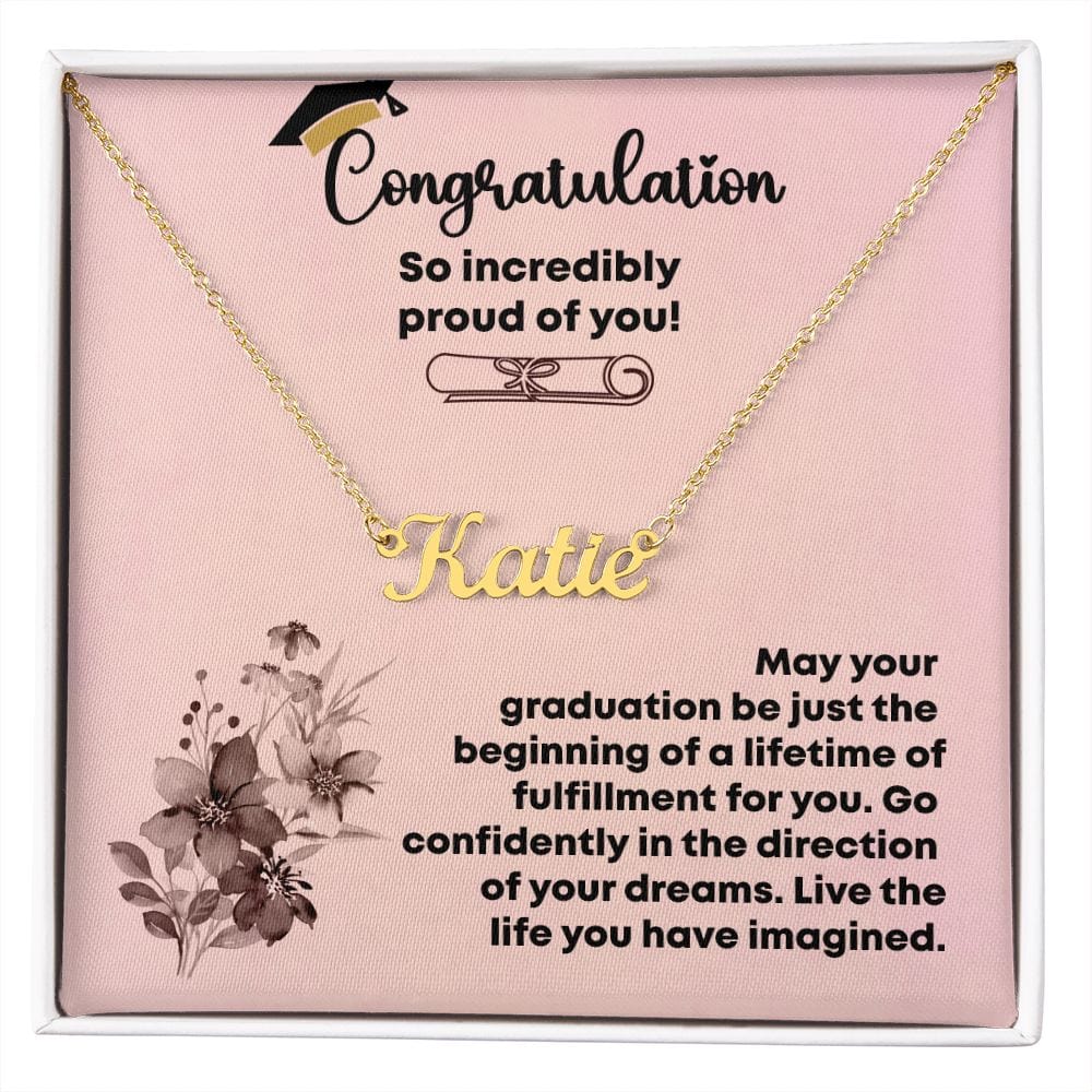 Personalized Name Necklace, Congratulation Gift, Best Gradutaion Gift